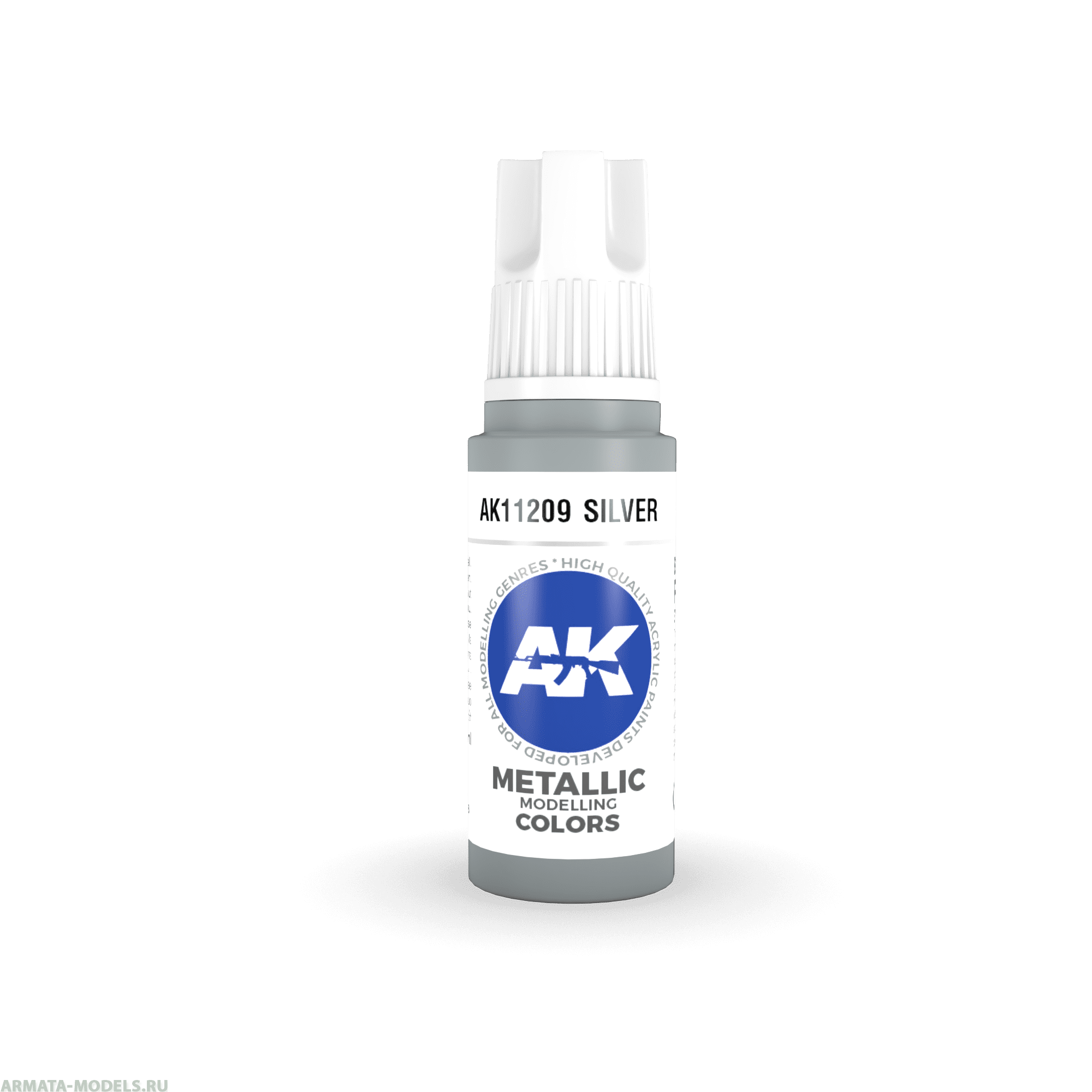 AK11209 Краска акриловая Silver 17ml