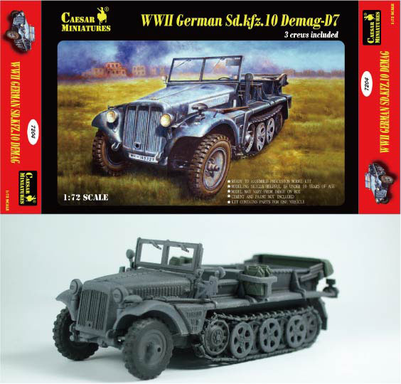 7204CSR WWII German Sd.Kfz.10 Demag-D7 1/93 Caesar Miniatures