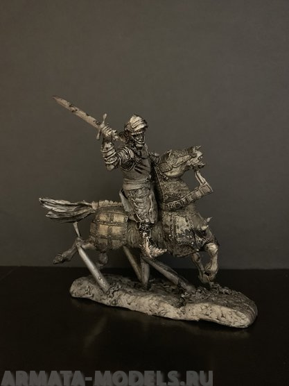 4091ТБ ВИМ, бургундский конный рыцарь замахивается мечем на скаку Три Богатыря