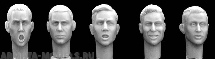 HH01 5 bare different heads Hornet