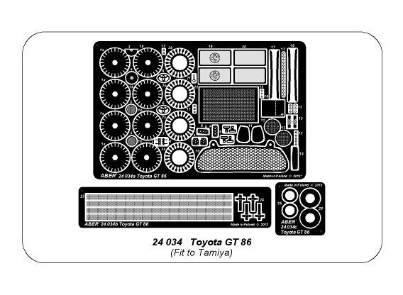 ABR-24-034  Дополнения для  Toyota GT 86 для Tamiya 1/24