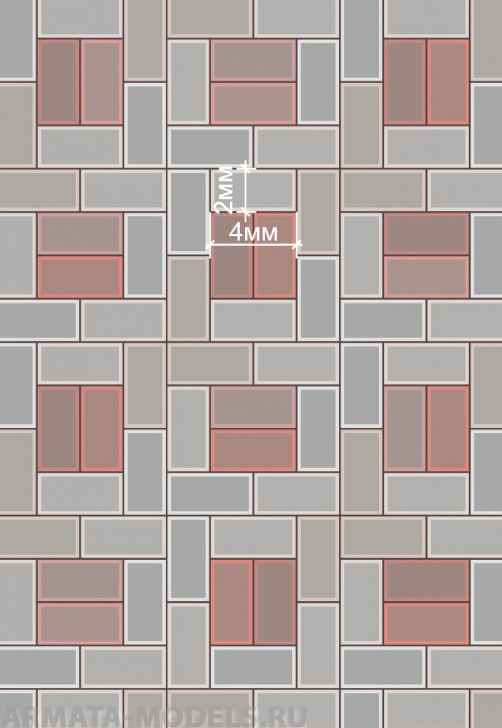 040tkb023 Текстура брусчатки для макетов. Лист А4.