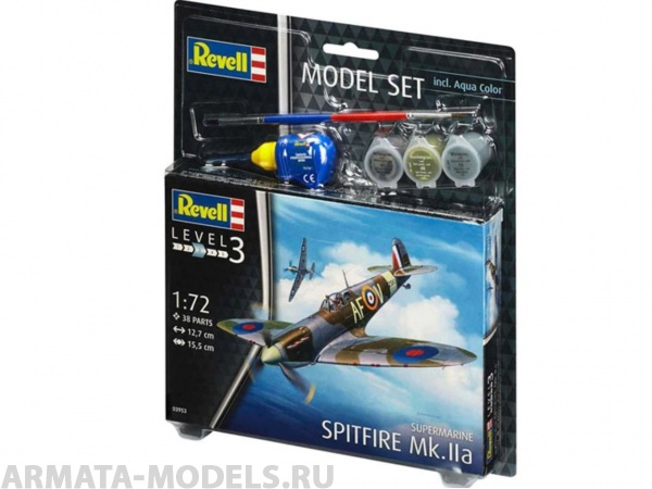 63953 Набор Британский истребитель времён Второй мировой войны Spitfire Mk. IIa Revell