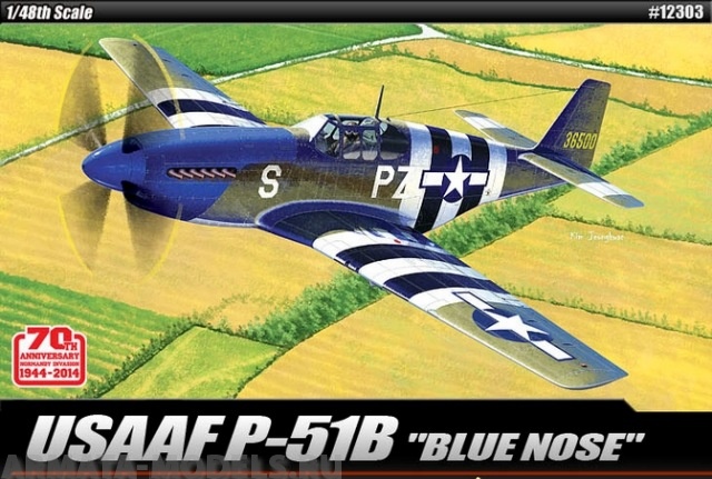 12303 Самолет  USAAF P-51B Anniv. 70 Normandy invasion 1944 Academy