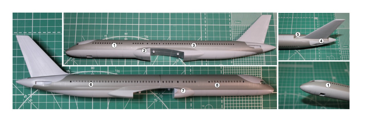 AM144153  Окрасочная маска для выкраски синей линии ,Boeing 757-200 авиакомпании ICELANDAIR