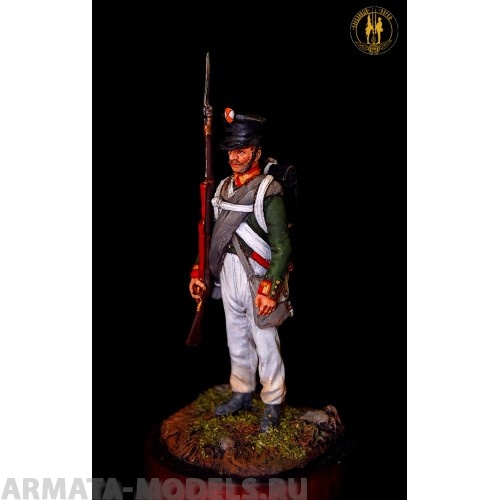 ОП.60.081 Фигура из белого металла Унтер офицер пехоты 1812 г. Россия.  Студия Оловянный Парад