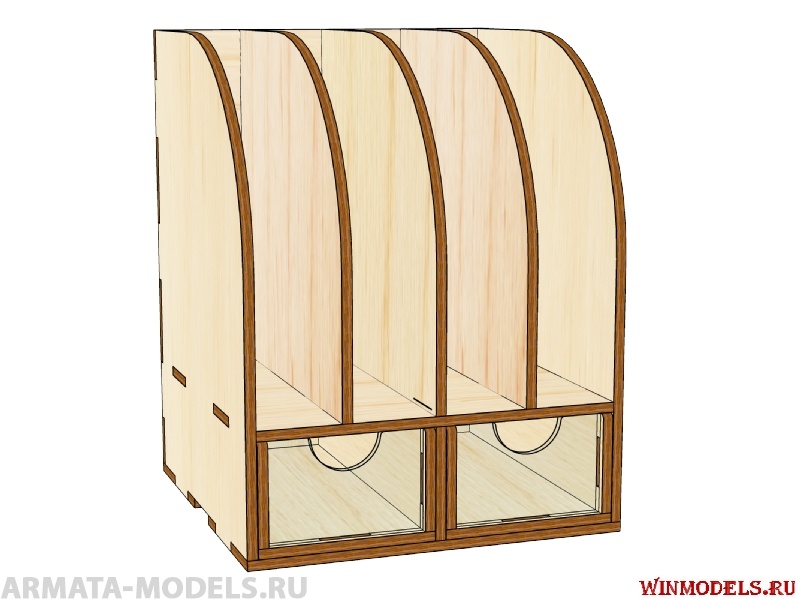 Mini-0010-39 Mini модуль-органайзер для литников с ящиками