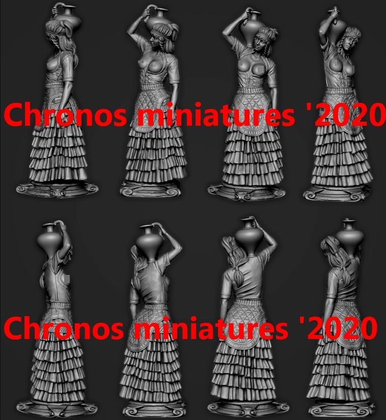 CHM-54197. Минойская женщина. 54 мм. Материал - смола. Chronos Miniatures