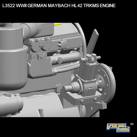L3522 Сборная модель WWII German Maybach HL42 TRKMS Engine for sWS Great Wall