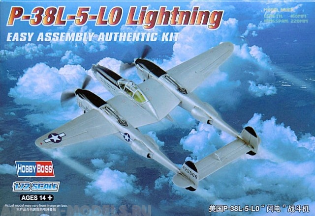 80284 	Самолет P-38L-5-L0 Lightning Hobby Boss