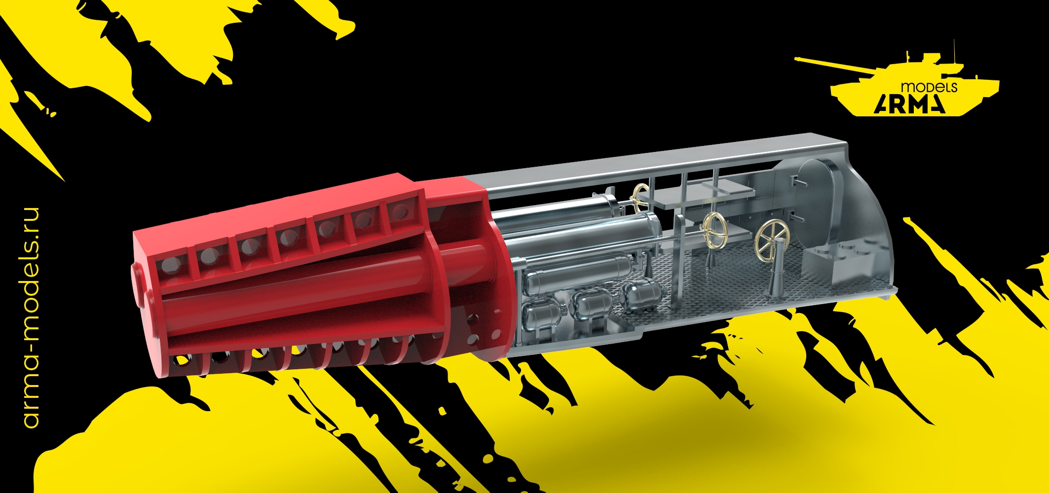 AM14433 Интерьер кормового торпедного отсека quot;Щукиquot;, 1/144