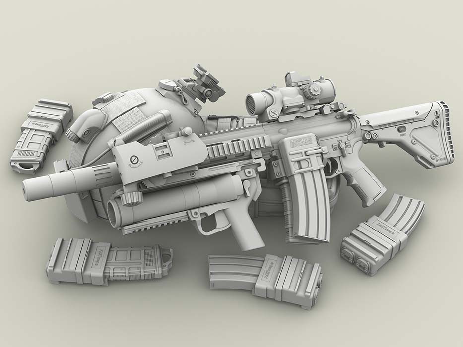 LF3D027 HK416*XM320 set (3ea)