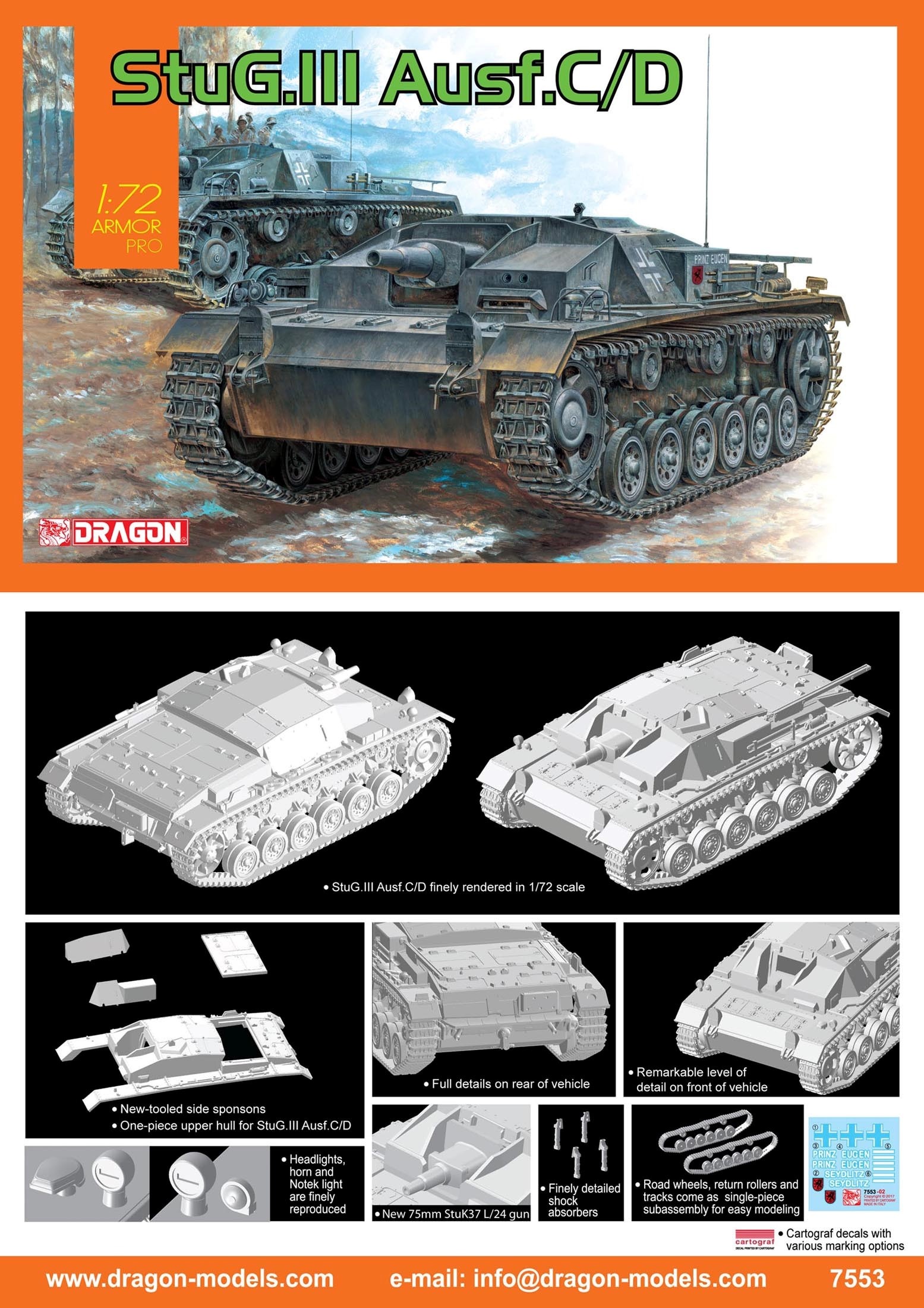 7553Д САМОХОДКА StuG.III Ausf.C/D 1/72