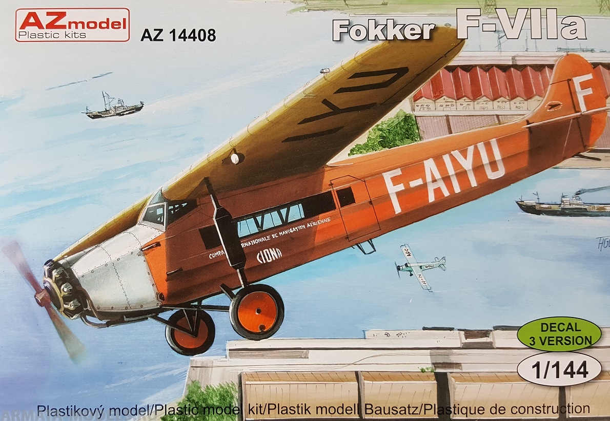 AZ14408 Самолет Fokker F-VIIa AZmodel Plastic kits