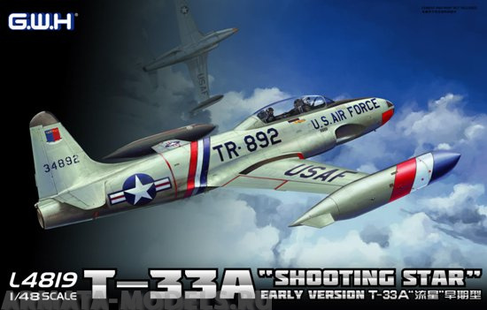 L4819 Американский самолет T-33A Shooting Star Ранняя версия Great Wall
