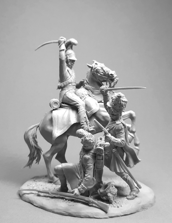 VD-54020(M). Рядовой (№3) 42-го (Королевских Шотландских горцев) пехотного полка quot;Черная Стражаquot;, 1815 г. 54 мм. Материал - белый металл. Chronos Miniatures