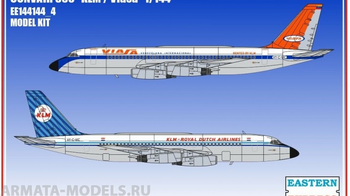 ЕЕ144144_4 Авиалайнер CV880 KLM/VIASA Восточный экспресс