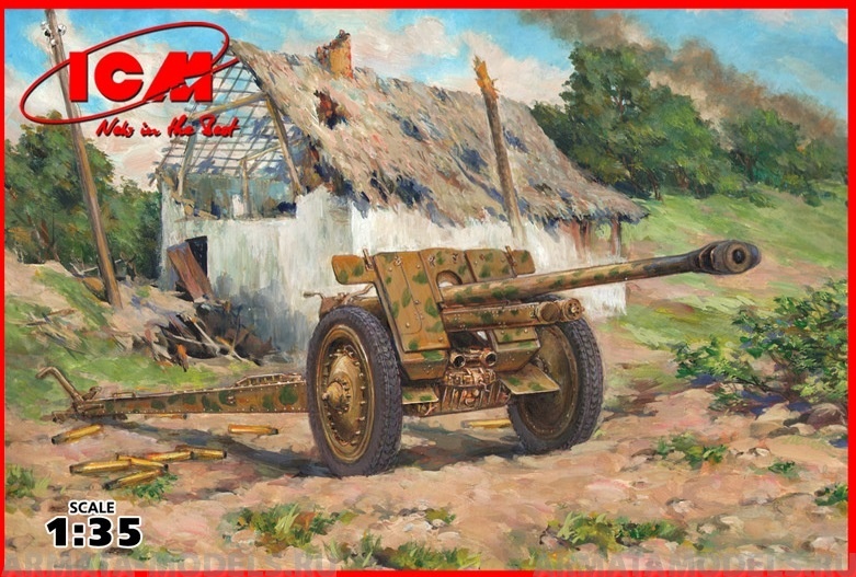 35701 7,62 cm Pak 36(r), немецкая противотанковая пушка 2МВ ICM