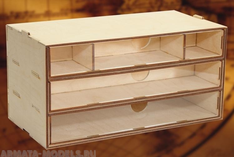 Касcетный модуль-органайзер на 3 широких ящика.