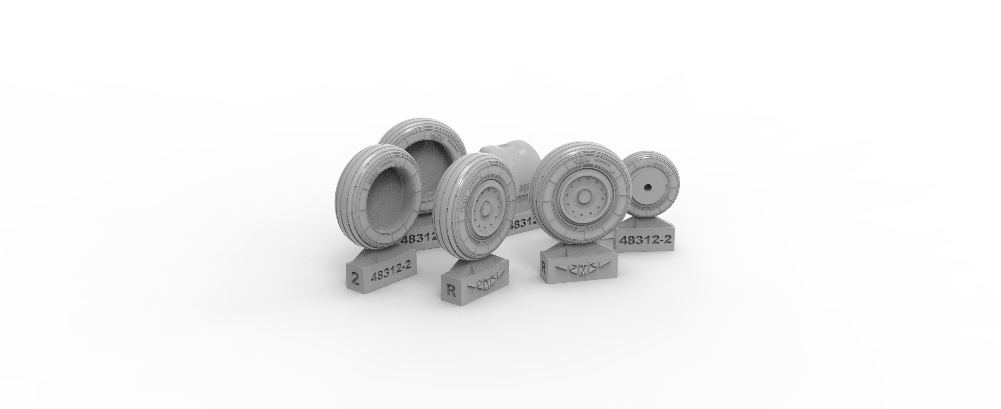 72531-1TMP НАБОР СТОЕК ШАССИ+колеса  МИГ-31