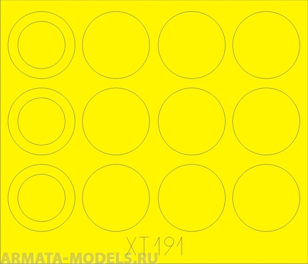 XT191ED  Окрасочная маска Merkava IIID Wheels 1/35