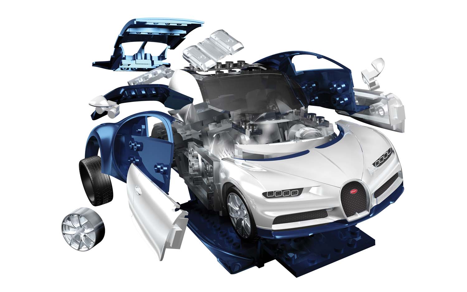 J6044 Сборная модель-конструктор  QUICKBUILD Bugatti Chiron Airfix