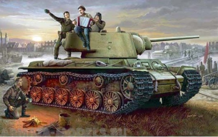 00360 Танк  КВ-1 модель 1942 г. c легкой башней  Trumpeter