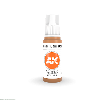 AK11100 Краска акриловая Light Brown 17ml