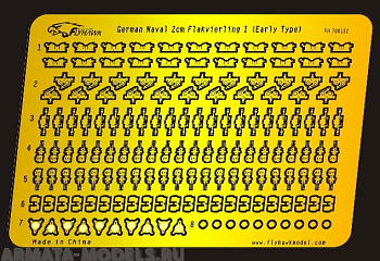 FH700132 Фототравление WWII German Naval 2cm Flakvierling I(Early Type)