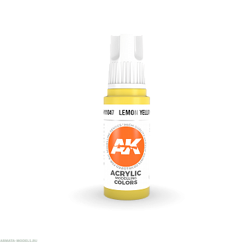 AK11047 Краска акриловая Lemon Yellow 17ml
