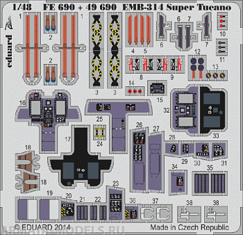 49690ED EMB-314 Super Tucano S.A. (for Hobby Boss kit) 1/48