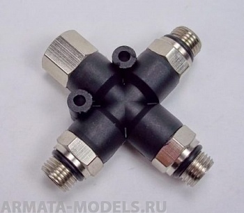 3003 Разветвитель, 1 вход (гайка), 3 выхода (штуцер)
