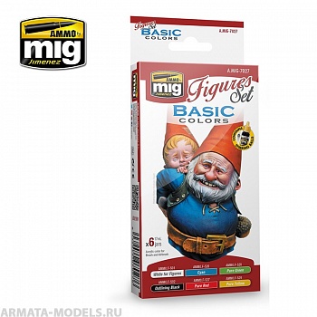 AMIG7027 Ammo Mig Набор акриловых красок BASIC COLORS FOR FIGURES 17мл