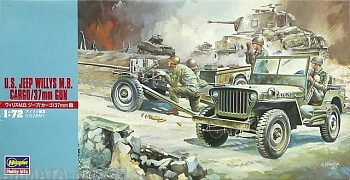 31101 Автомобиль JEEP  WILLISMB CARGO/37mm GUN
