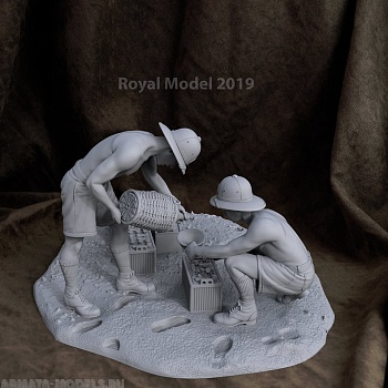 RM851 Italian soldiers battery maintenance (1/35)