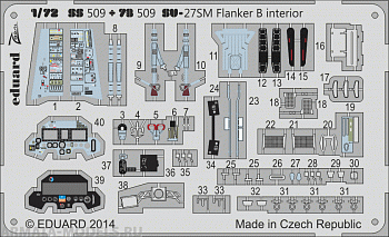 SS509 Фототравление Su-27SM Flanker B interior S.A. for Zvezda kit
