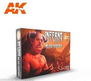 AK11604 Набор акриловых красок INFERNO AND RED CREATURES SET