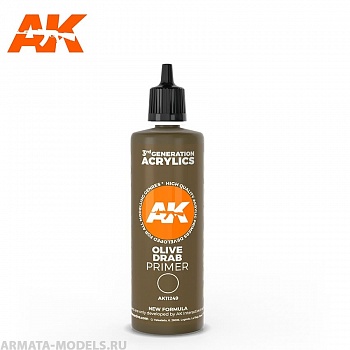 AK11249 Грунт акриловый OLIVE DRAB PRIMER 3G