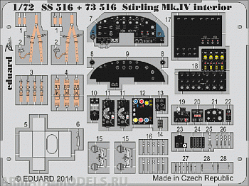 73516ED Stirling Mk.IV Interior SA 1/72