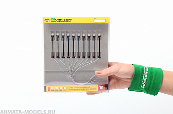 008efk031 Электр. садово-парковые фонари для макета (Набор 10 шт.)