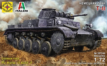 307244C Немецкий танк Т-II  (1:72)