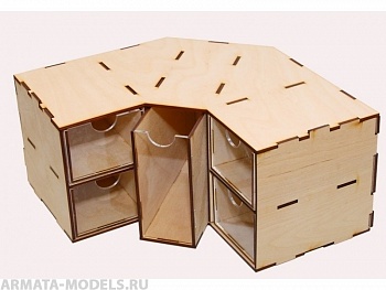 MWP-0010-08 Угловой модуль-органайзер на 5 ящичков